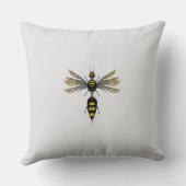 Fire Wasp – Surreal Nature Form Kussen (Achterkant)