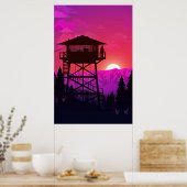 Fire Watch Lookout Tower Poster (Keuken)