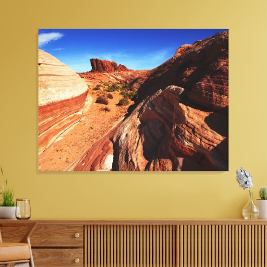 Fire Wave 4 Valley Fire Overton Nevada Landschap Canvas Afdruk (Insitu (Woonkamer))