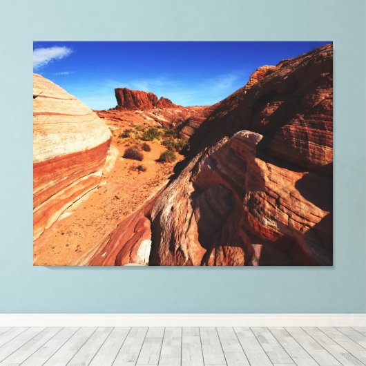 Fire Wave 4 Valley Fire Overton Nevada Landschap Canvas Afdruk (Insitu (Houten vloer))