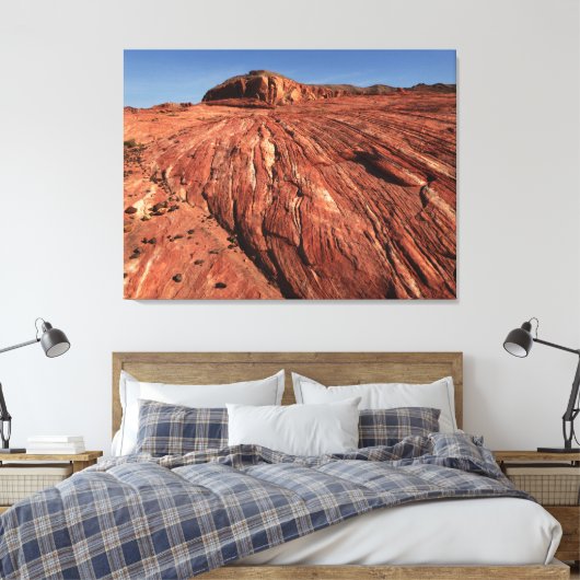 Fire Wave 8 Valley of Fire Overton NV Landscape Canvas Afdruk (Insitu (Slaapkamer))