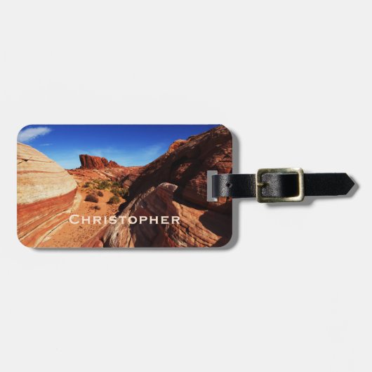 Fire Wave Valley, Southwest Travel Bag Bagagelabel (Voorkant horizontaal)