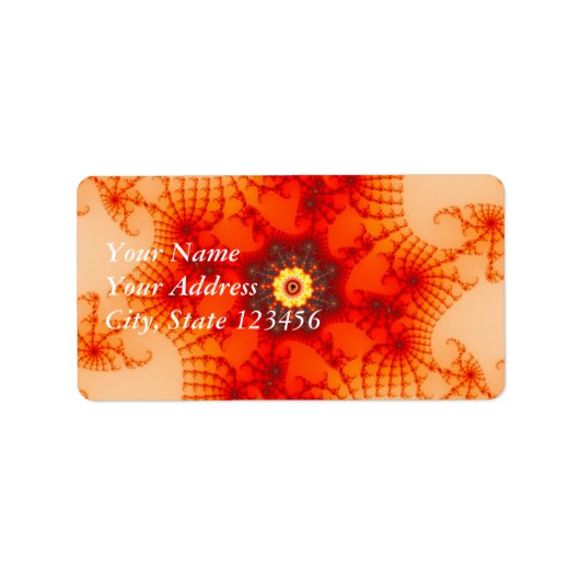 Fire Web - Fractal Art Etiket (Voorkant)
