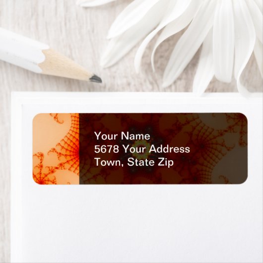 Fire Web - Fractal Art Etiket (Insitu)