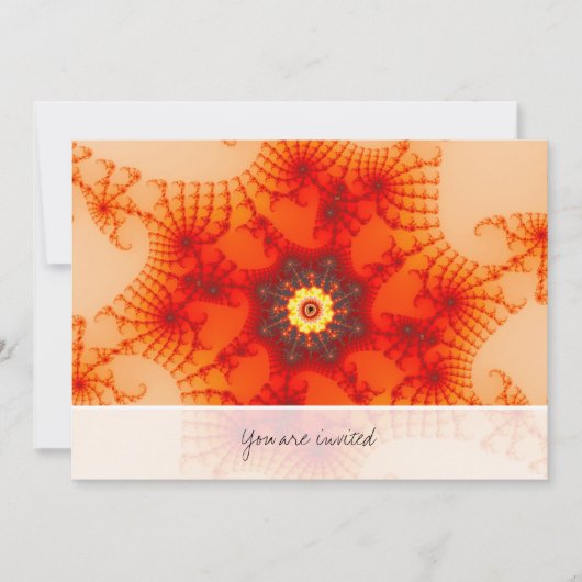 Fire Web - Fractal Art Kaart (Voorkant)