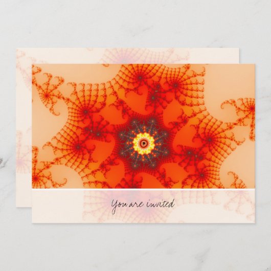 Fire Web - Fractal Art Kaart (Voorkant / Achterkant)