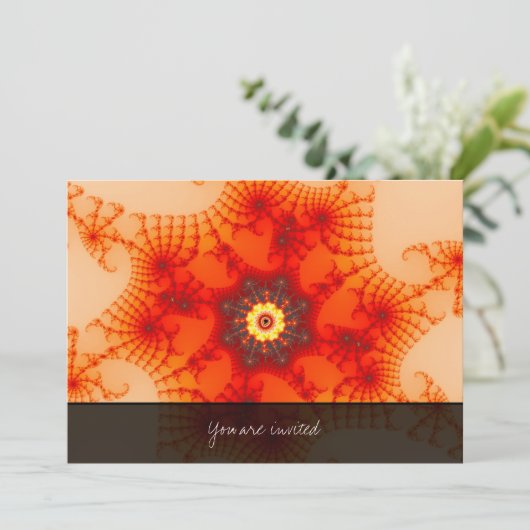 Fire Web - Fractal Art Kaart (Staand voorkant)