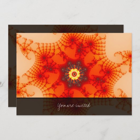 Fire Web - Fractal Art Kaart (Voorkant / Achterkant)