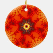 Fire Web - Fractal Art Keramisch Ornament (Achterkant)