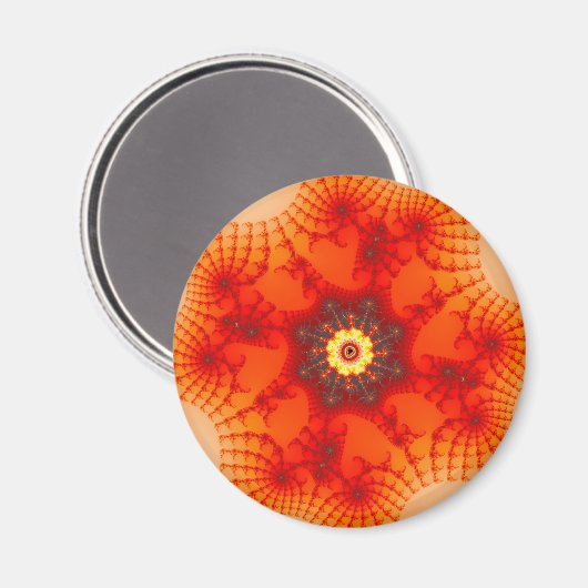Fire Web - Fractal Art Magneet (Voorkant / Achterkant)