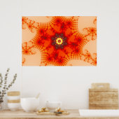 Fire Web - Fractal Art Poster (Keuken)