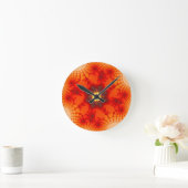 Fire Web - Fractal Art Ronde Klok (Huis)