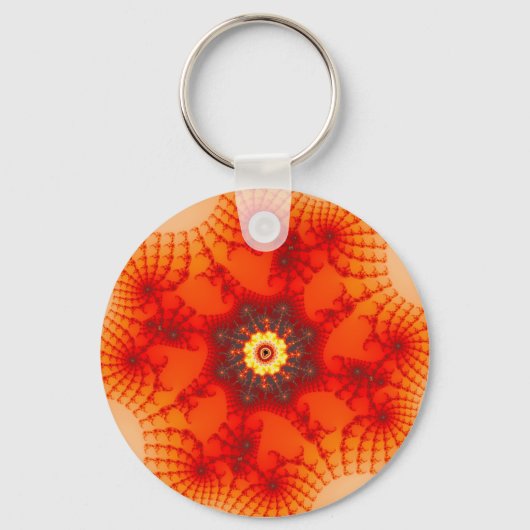 Fire Web - Fractal Art Sleutelhanger (Voorkant)