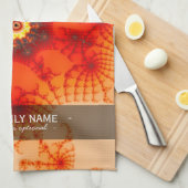 Fire Web - Fractal Art Theedoek (Quarter Fold)