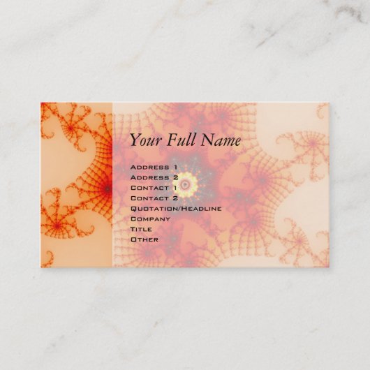 Fire Web - Fractal Art Visitekaartje (Voorkant)