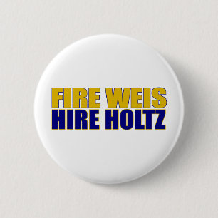 Fire Weis Hire Holtz Ronde Button 5,7 Cm