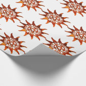 Fire Wicca Sun & Pentacle Cadeaupapier (Hoek)