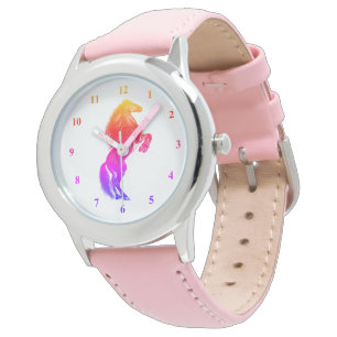Fire Wild Horse Watch - regenboogkleuren Horloge