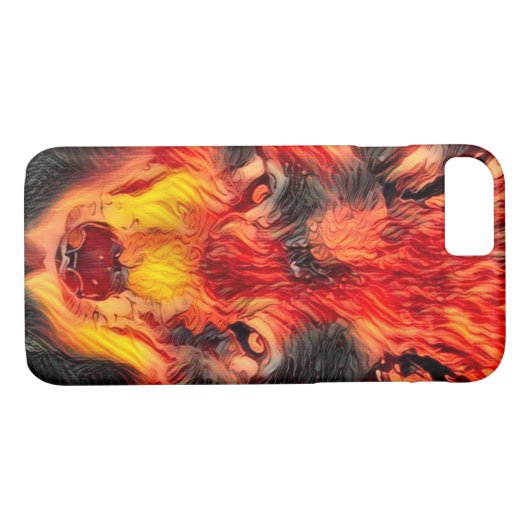 Fire Wolf Djinn Fantasy Art Apple iPhone 7 Hoesje (Achterkant (Horizontaal))