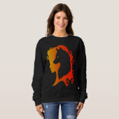 Fire Wolf Spirit Animal Guide Pagan Wicca Trui (Voorkant volledig)