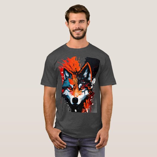 Fire Wolf T-shirt (Voorkant volledig)