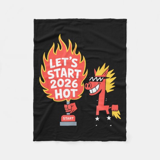 Fire Year Of The Horse – Chinese Zodiac New Year 2 Fleece Deken (Voorkant)