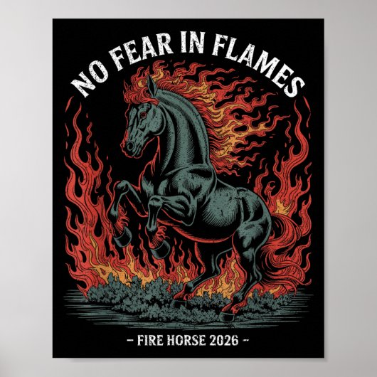 Fire Year Of The Horse – Chinese Zodiac New Year 2 Poster (Voorkant)
