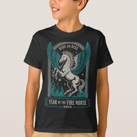 Fire Year Of The Horse – Chinese Zodiac New Year 2 T-shirt (Voorkant)