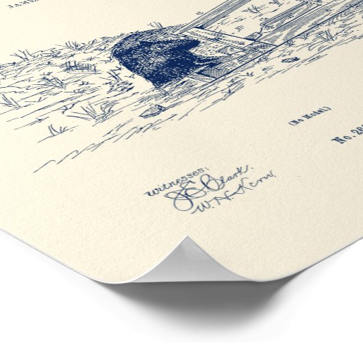 Firearm Mousetrap Design Patent - 1882 Poster (Hoek)