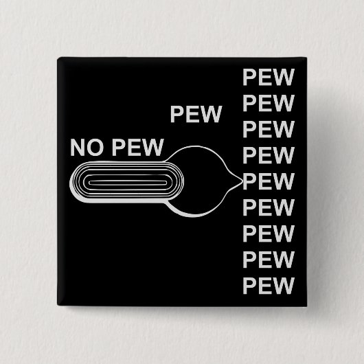 Firearm Selector Switch Pew Pew # Vierkante Button 5,1 Cm (Voorkant)
