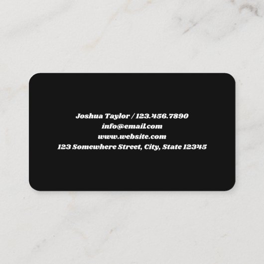 FireArms Pistool Store Visitekaartje (Achterkant)