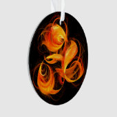 Fireball Abstract Art Acrylcirkel Ornament (voorkant)