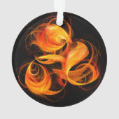 Fireball Abstract Art Acrylcirkel Ornament (achterkant)