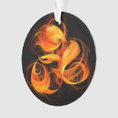 Fireball Abstract Art Acrylcirkel Ornament (voorkant)