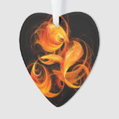 Fireball Abstract Art Acrylhart Ornament (voorkant)