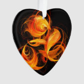 Fireball Abstract Art Acrylhart Ornament (voorkant)