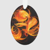 Fireball Abstract Art Acryloval Ornament (achterkant)