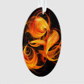 Fireball Abstract Art Acryloval Ornament (voorkant)