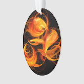 Fireball Abstract Art Acryloval Ornament (voorkant)