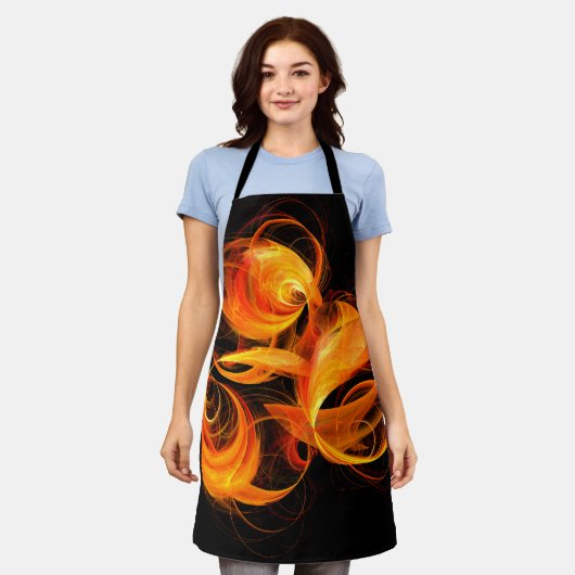 Fireball Abstract Art Apron Schort (Gedragen)
