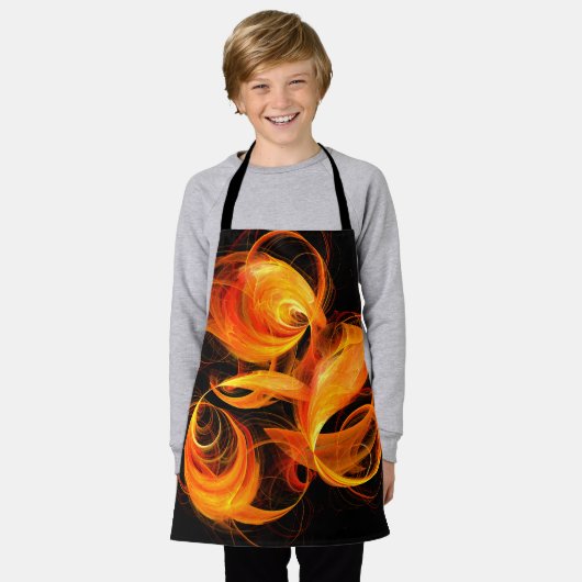 Fireball Abstract Art Apron Schort (Gedragen)