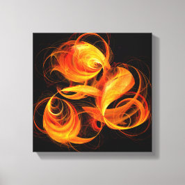 Fireball Abstract Art Black en White Canvas Afdruk