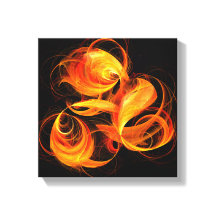 Fireball Abstract Art Black en White