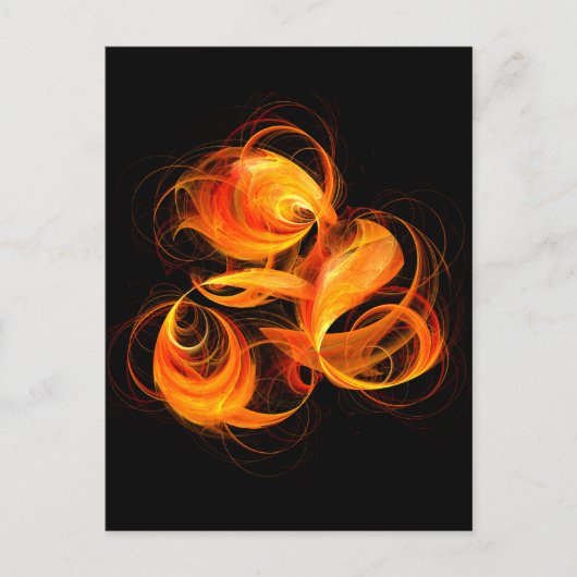 Fireball Abstract Art Briefkaart (Voorkant)