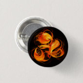 Fireball Abstract Art Button (rond) (Voorkant /achterkant)