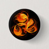 Fireball Abstract Art Button (rond) (Voorkant)