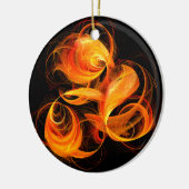 Fireball Abstract Art Circle Ornament (Links)