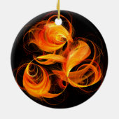Fireball Abstract Art Circle Ornament (Achterkant)