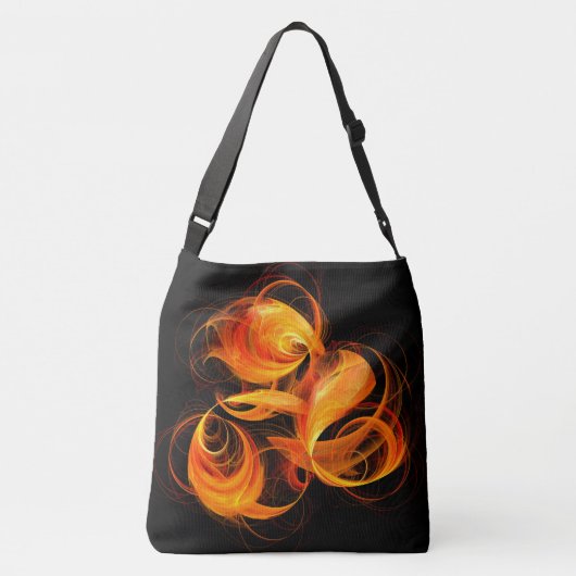 Fireball Abstract Art Cross Body Crossbody Tas (Achterkant)