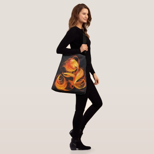 Fireball Abstract Art Cross Body Crossbody Tas (Op model)